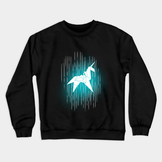 Unicorn in the Rain Crewneck Sweatshirt by VanHand